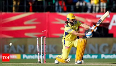 WATCH: Dharamsala crowd goes on 'mute mode' as CSK hero MS Dhoni falls for a golden duck | Cricket News - Times of India
