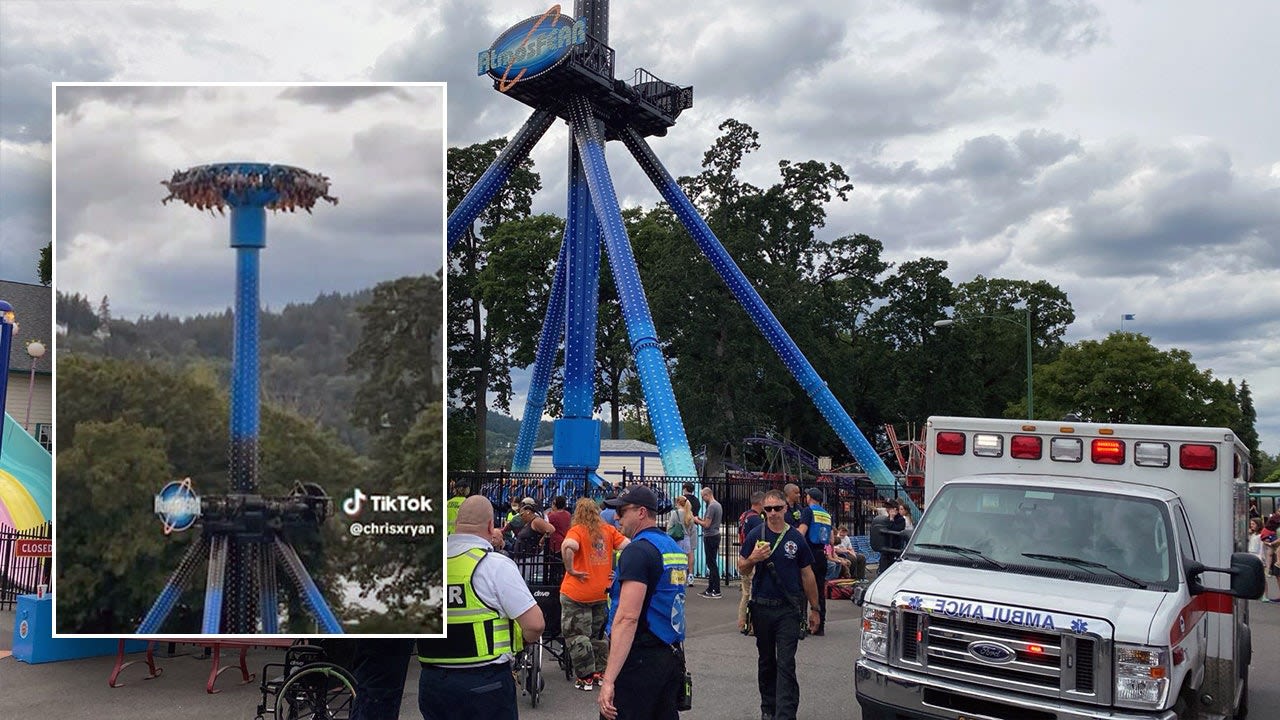 Dozens of Oregon amusement park guests left hanging upside down after ride malfunctions on opening day