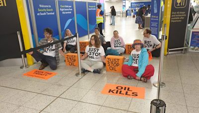 Just Stop Oil protesters arrested after blocking Gatwick Airport