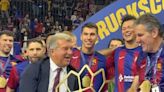 Laporta, eufórico: la viral celebración del presidente del Barça tras ganar la Champions de balonmano