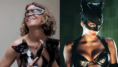 Halle Berry Channels ‘Catwoman’ In Topless Photoshoot With Rescue Cats