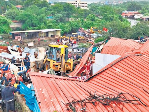 After Lonavla mishap, Pune dist admin razes illegal structures near Bhushi dam