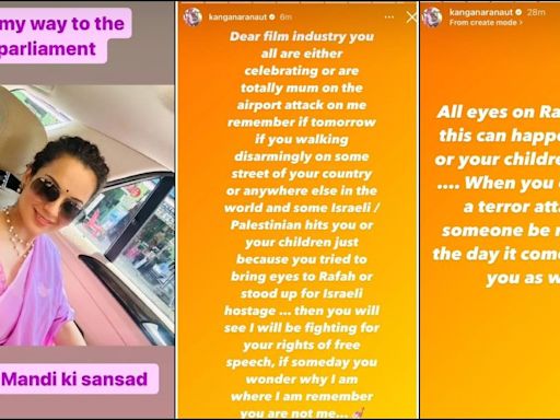'Film industry you all are celebrating..': Kangana Ranaut slams Bollywood after airport attack on her; deletes post later