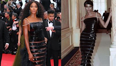 Naomi Campbell Stuns On The Cannes 2024 Red Carpet In A Vintage Chanel Black Sequin Dress - News18