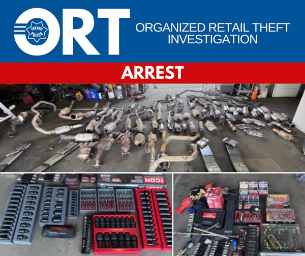 Fresno Police Arrest Suspect for Theft at Harbor Freight, Leading to Shop Owners Arrest for Possession of Stolen Goods