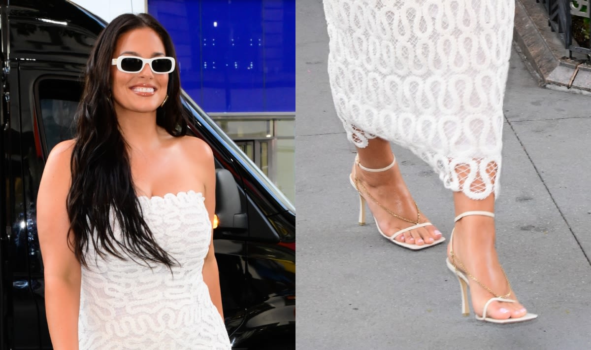 Ashley Graham Goes White Hot in Strappy Bottega Veneta Sandals — Here’s Why Every Celebrity Is Obsessed With ...