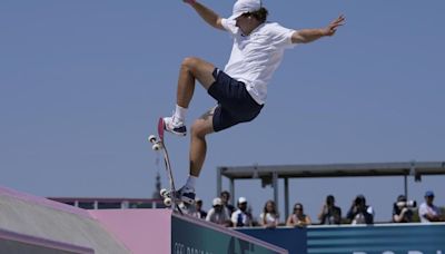 Americans Eaton and Huston top qualifying in men’s street skateboarding at the Paris Olympics