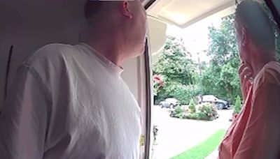 Moment British soldier was stabbed captured on doorbell camera