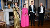Silvia, Victoria y Sofía de Suecia deslumbran en su cena de gala: vestidos reciclados y piezas del joyero real