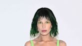 Halsey Matched Her New Green Bob to Her Cutout Leather Bra Top