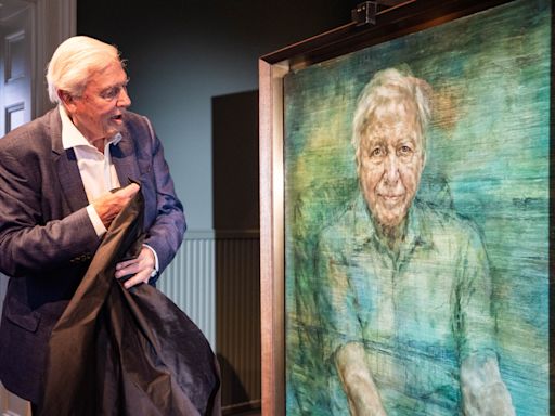 Portrait of Sir David Attenborough by Jonathan Yeo unveiled by Royal Society