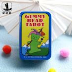 现货进口正版小熊塔罗牌铁盒版Gummy Bear Tarot 可爱迷你卡罗牌~清倉