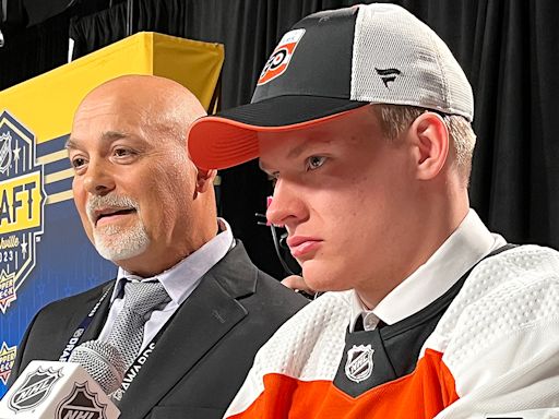 Michkov has landed — Flyers' top prospect arrives to team (in a Phillies hat)