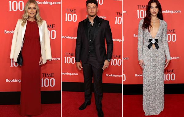 See Kelly Ripa, Patrick Mahomes, Dua Lipa and More Stars Arrive on the Time100 Gala Red Carpet in N.Y.C.