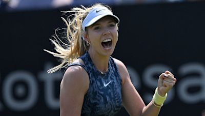 Great Britain's Katie Boulter beats Jelena Ostapenko to reach quarter-finals of Eastbourne International