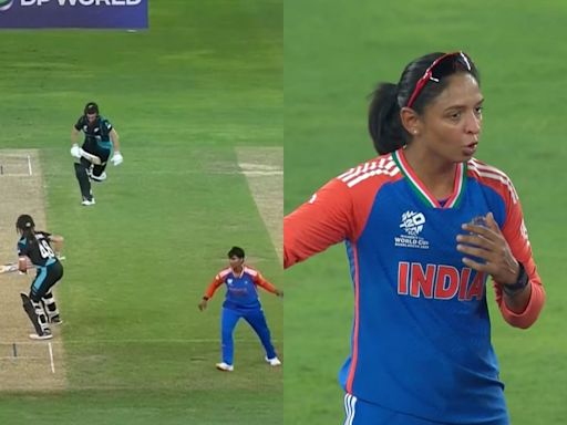 Video: Controversial Moment As Umpires Give Dead Ball After Harmanpreet Kaur Runs Out Amelia Kerr In Women's T20 WC 2024...