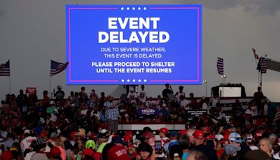 Trump cancels rally because of weather, proving the difficulty of balancing a trial and campaign