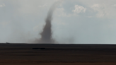 Landspout tornado spins in Colorado