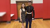 Marine surprises sister at Hamburg middle school graduation