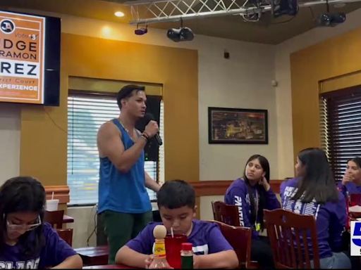 Brandon Figueroa welcomes home the Weslaco Softball State Championship Team