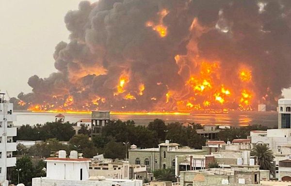 Flames from Israeli strike on Yemen port ‘seen across Middle East’