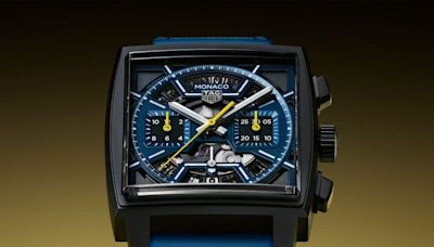 TAG HEUER 泰格豪雅全新 Monaco 鏤空計時腕錶深藍色款耀世登場