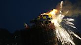 Mock police car burned on top of bonfire in Co Tyrone