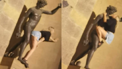 À Florence, une touriste à califourchon sur une statue de Bacchus provoque un scandale