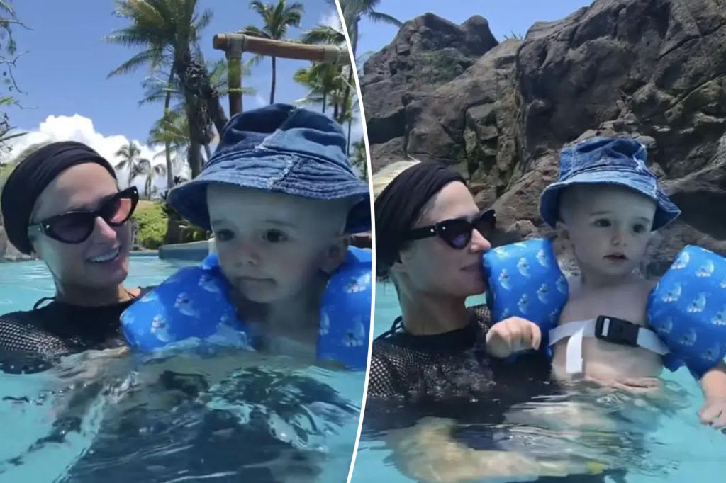 Paris Hilton reacts to concern over son Phoenix, 1, wearing life jacket backwards: ‘Oops’