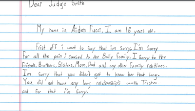 Long awaited: Here's what Aiden Fucci and parents have to say in Tristyn Bailey slaying