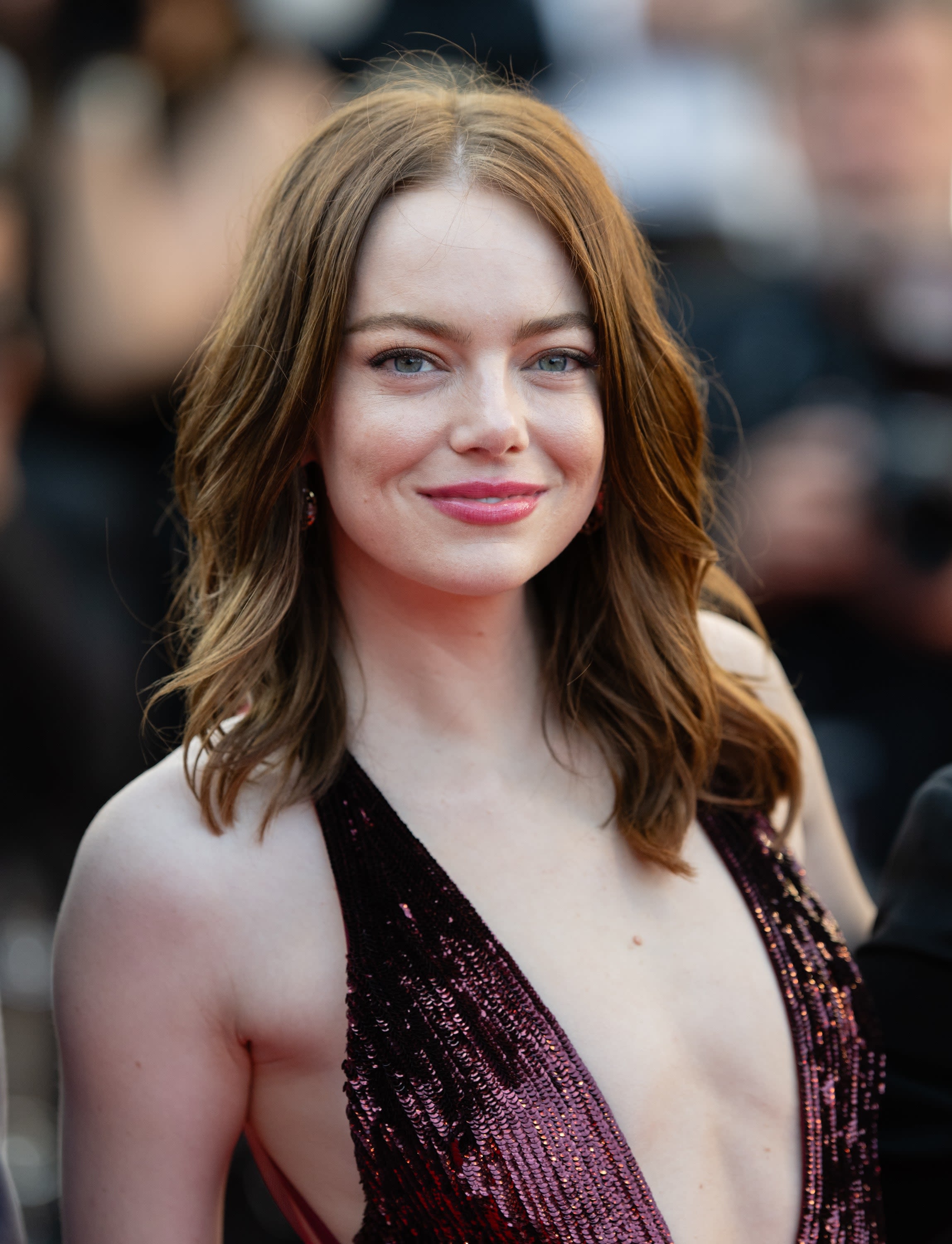 Emma Stone Is Back to Super Dark Brunette