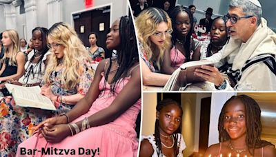 Madonna’s twin daughters, Stella and Estere, celebrate their joint bat mitzvah: See the pics