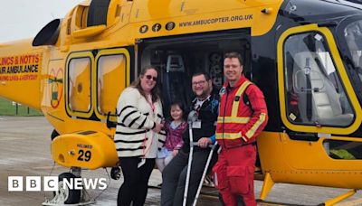 Car crash dad 'forever grateful' to Lincs and Notts Air Ambulance