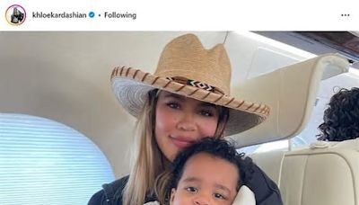 Khloe Kardashian, 39, cradles 'my baby' Tatum, 20 months, on private jet in heart-melting snapshot