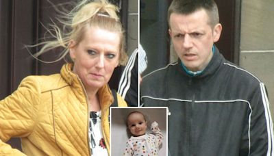 Smirking couple caged after baby starved & left soaked in urine before he died