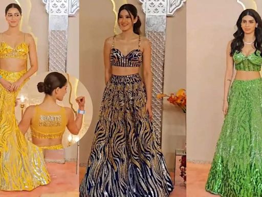 ... Ambani-Radhika Merchant wedding: Ananya Panday, Shanaya ...brigade'; wear similar dresses - WATCH videos | Hindi Movie News - Times of India