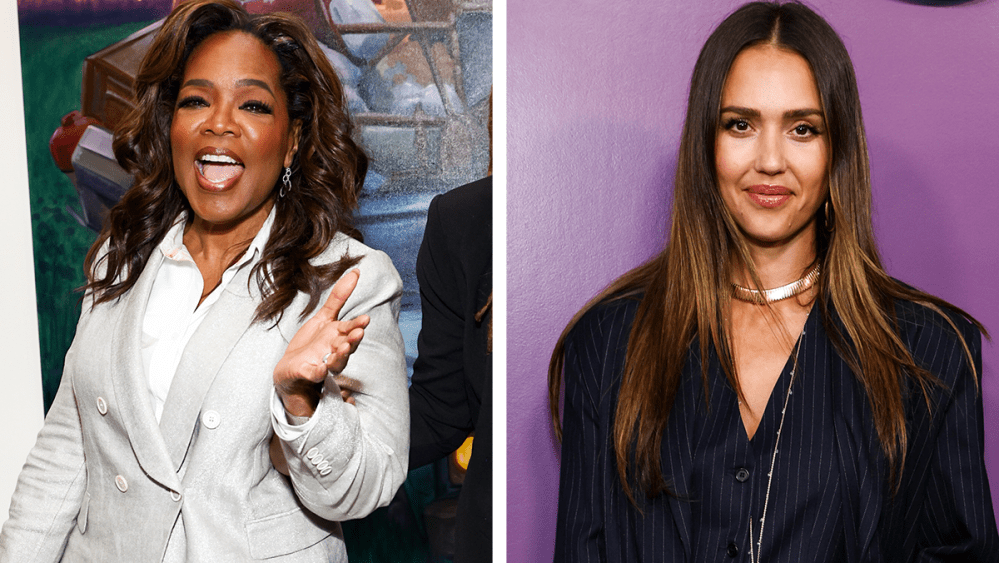 Oprah Winfrey and Jessica Alba Favor Menswear-inspired Suiting With Relaxed Twists at ‘Exhibiting Forgiveness’ Premiere