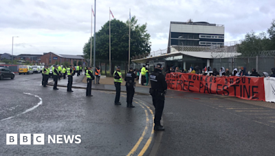 Pro-Palestine activists blockade Glasgow drone parts plant