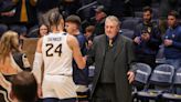 Bob Huggins, ex-West Virginia and Cincinnati head coach, participates in WVU Senior Night