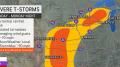 Severe thunderstorm risks to remain focused over nation's midsection this week