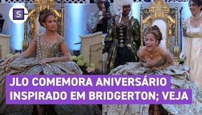 Jennifer Lopez faz festa de aniversário de 55 anos inspirada na série Bridgerton