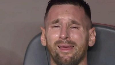 Lionel Messi, atacado llorando, salió lesionado de la final de Copa América vs. Colombia