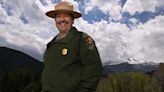 Gary Ingram, Rocky Mountain National Park’ s newest superintendent, poses for a portrait with Longs Peak in the background near the Beaver Meadows Visitor Center.