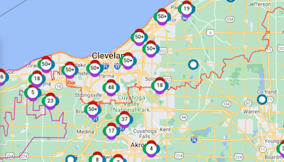 Storms hit Northeast Ohio, knocking out power for thousands as tornado sirens ring out