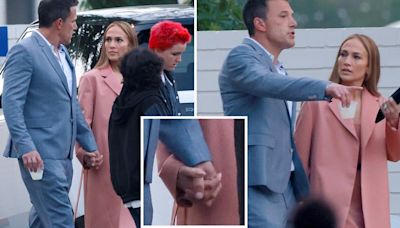 Ben Affleck and Jennifer Lopez hold hands amid divorce rumors