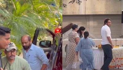 Aamir Khan And Junaid Khan Arrive At The Prayer Meet Of Reena Dutta's Late Father, Offer Support | Watch - News18