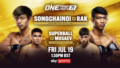 ONE Championship: Watch free live stream as fierce rivals Songchainoi Kiatsongrit and Rak Erawan rematch