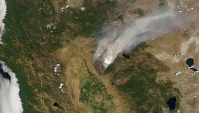 Photos from space show California landscape before and after Park fire swept through