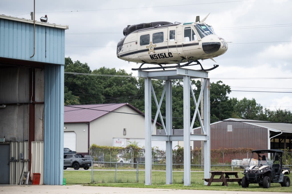Sheriff unveils fuselage repurposed as a training tower at Griffith/Merrillville airport