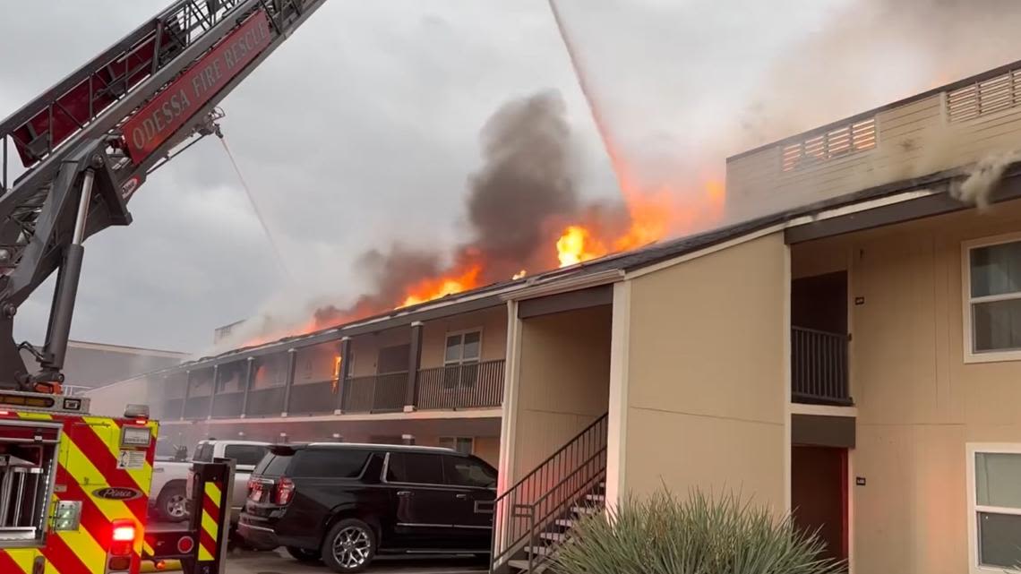 A fire at Fairgreen Apartment Homes in Odessa leaves 50 people displaced